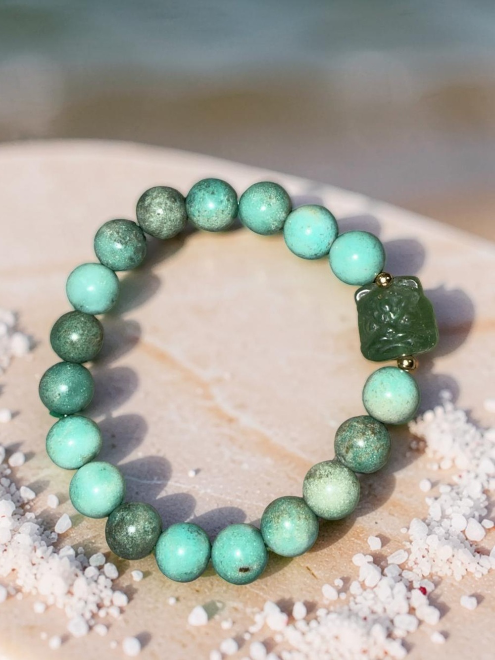 10mm Dark Green Chrysoprase Bracelet